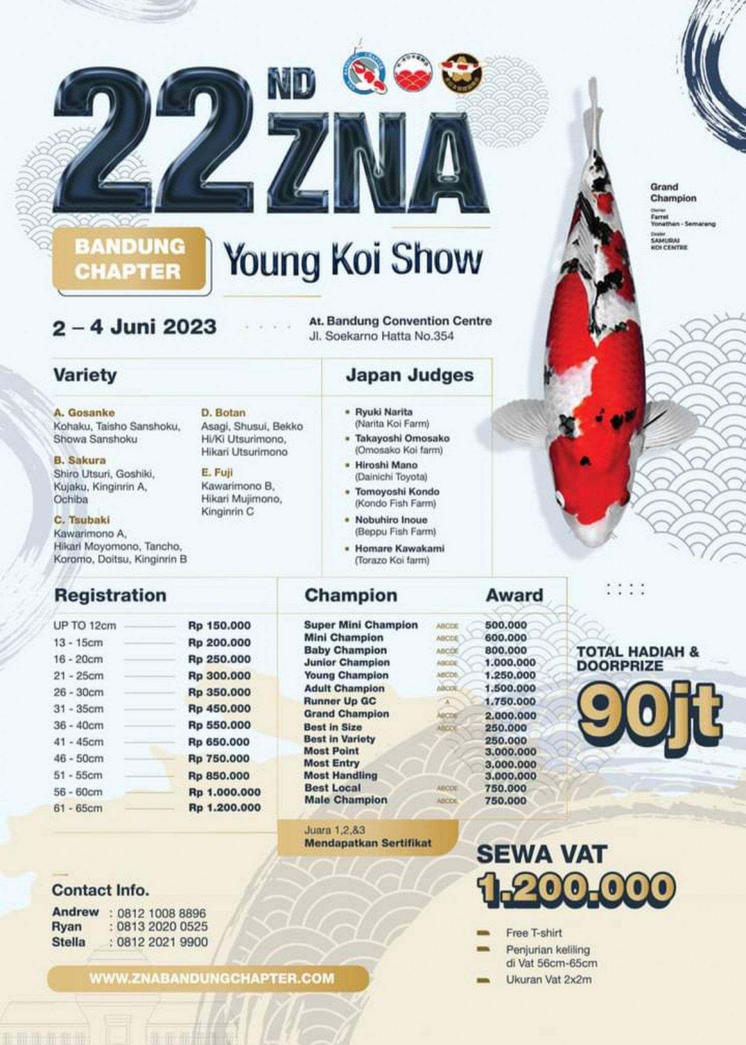 22nd ZNA YOUNG KOI SHOW 2023