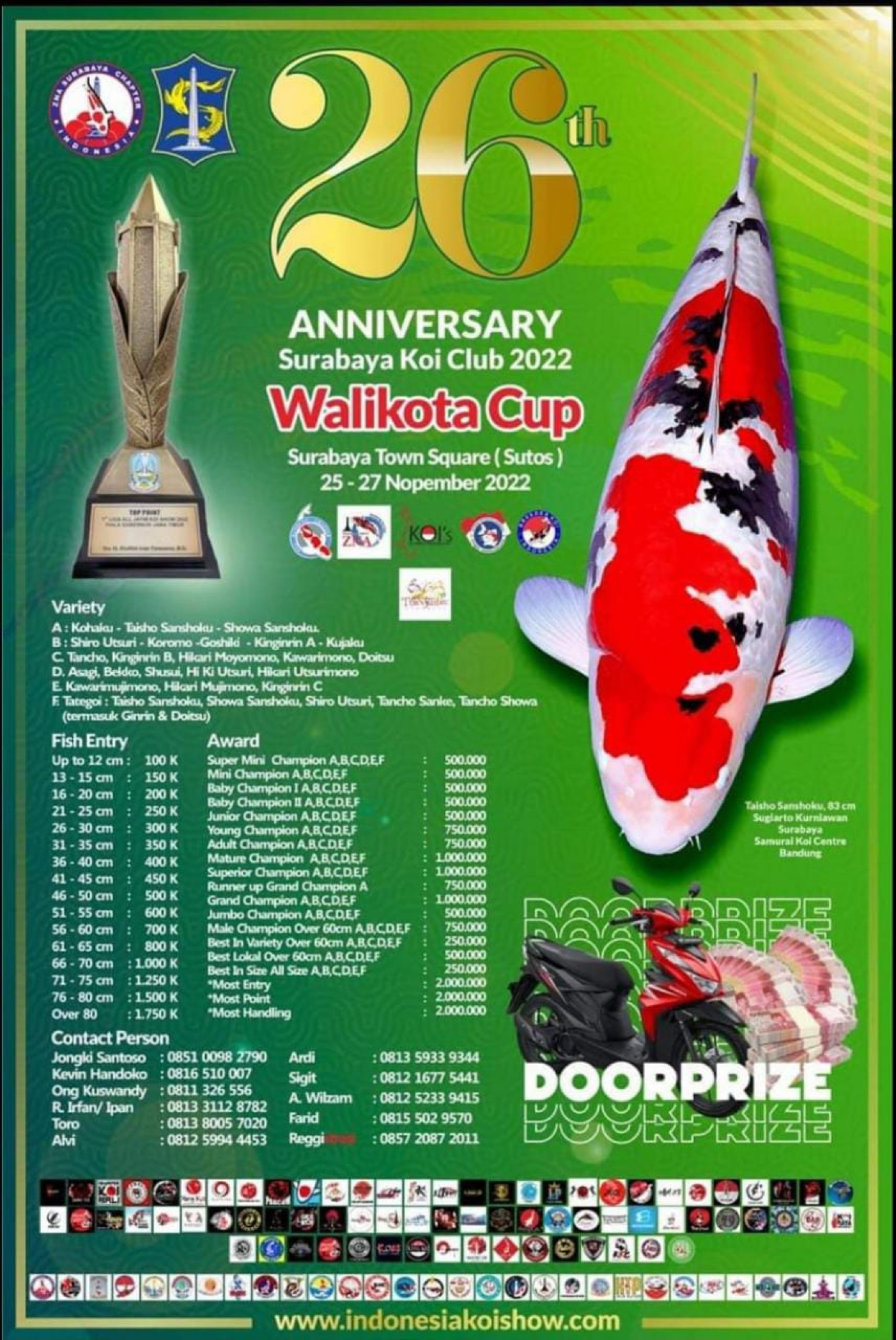 26th Anniversary Surabaya Koi Club 2022 Walikota Cup